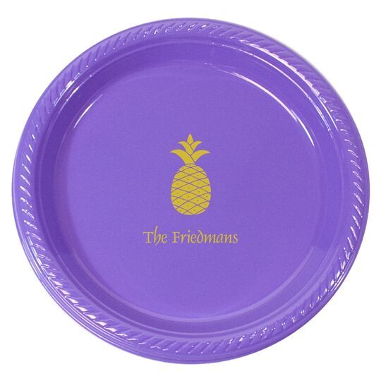 Hawaiian Pineapple Plastic Plates