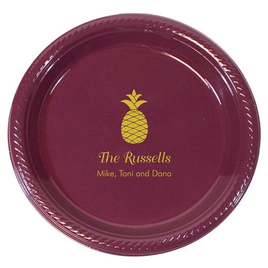 Hawaiian Pineapple Plastic Plates
