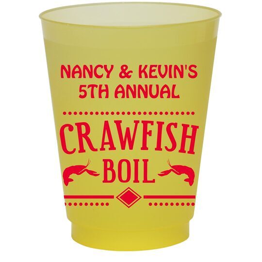 Crawfish Boil Colored Shatterproof Cups
