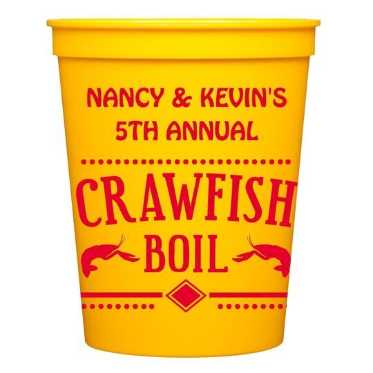 Crawfish Boil Stadium Cups