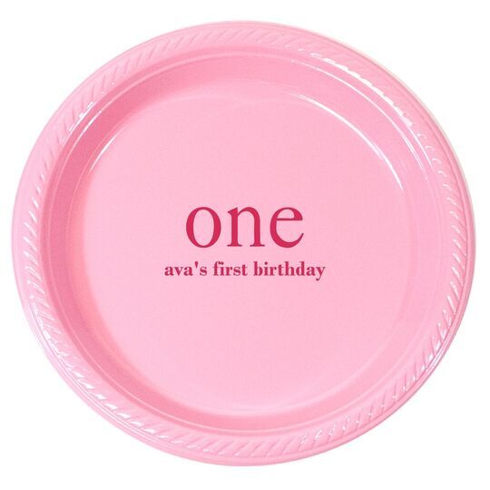 Big Number One Plastic Plates