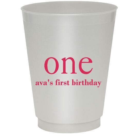 Big Number One Colored Shatterproof Cups