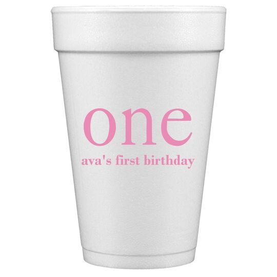 Big Number One Styrofoam Cups