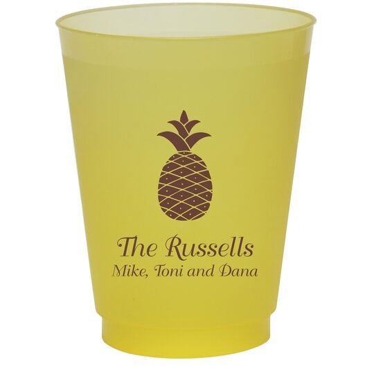 Hawaiian Pineapple Colored Shatterproof Cups