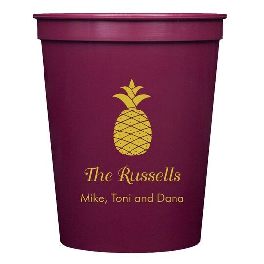 Hawaiian Pineapple Stadium Cups