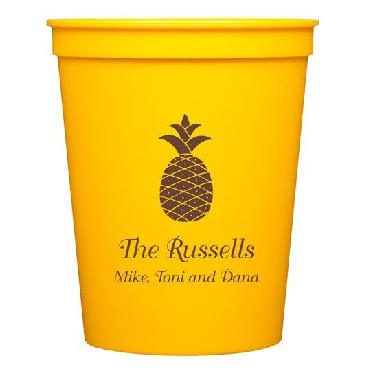 Hawaiian Pineapple Stadium Cups