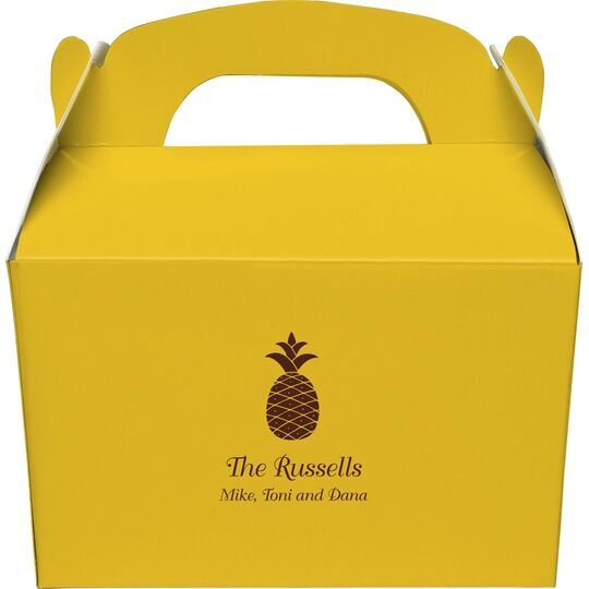 Hawaiian Pineapple Gable Favor Boxes