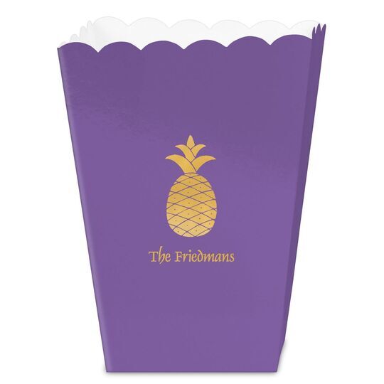 Hawaiian Pineapple Mini Popcorn Boxes