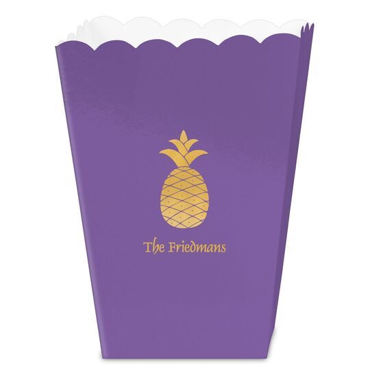 Hawaiian Pineapple Mini Popcorn Boxes