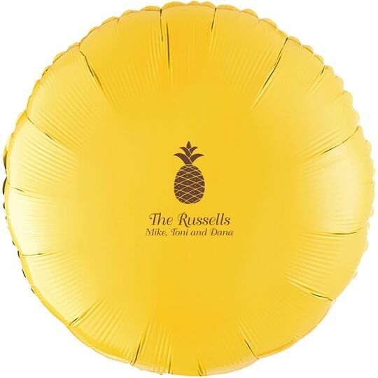 Hawaiian Pineapple Mylar Balloons