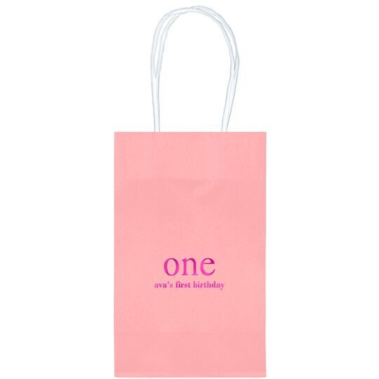 Big Number One Medium Twisted Handled Bags