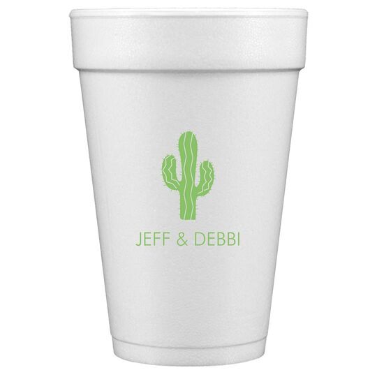 Desert Cactus Styrofoam Cups