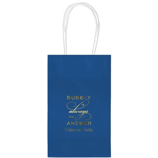Bubbly is the Answer Medium Twisted Handled Bags