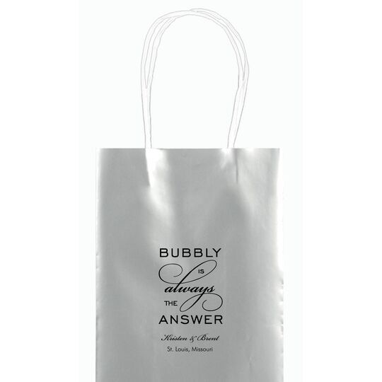 Bubbly is the Answer Mini Twisted Handled Bags