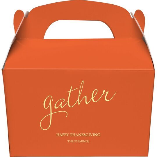 Expressive Script Gather Gable Favor Boxes