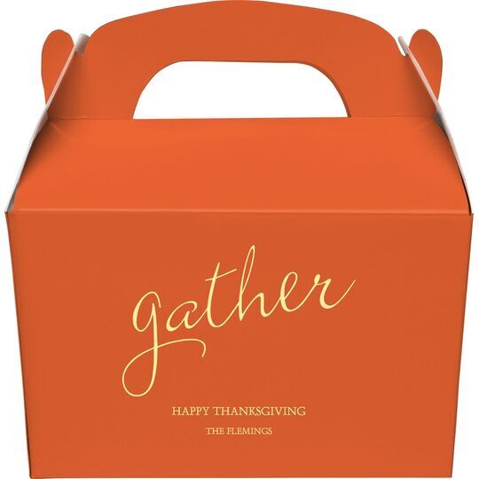 Expressive Script Gather Gable Favor Boxes