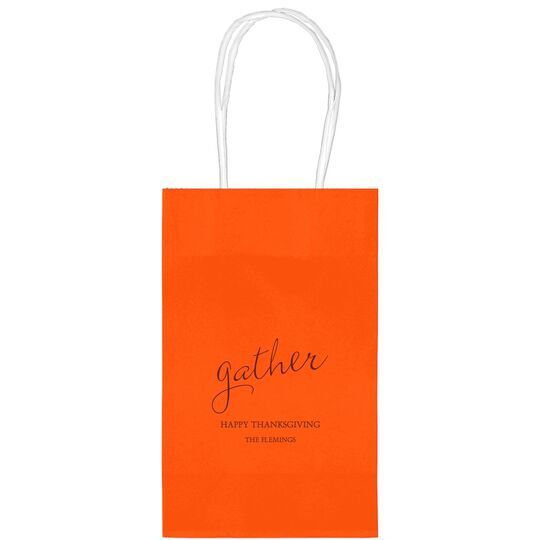 Expressive Script Gather Medium Twisted Handled Bags