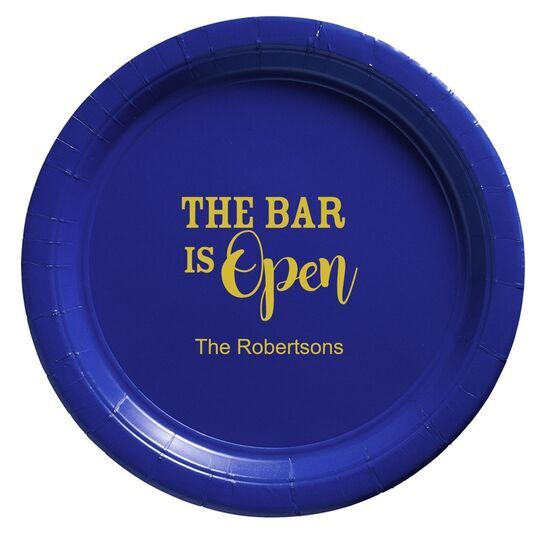 The Bar is Open Paper Plates