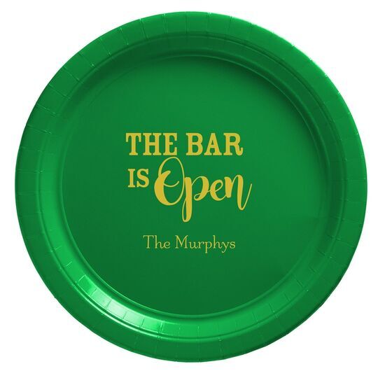 The Bar is Open Paper Plates