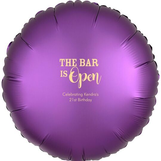 The Bar is Open Mylar Balloons