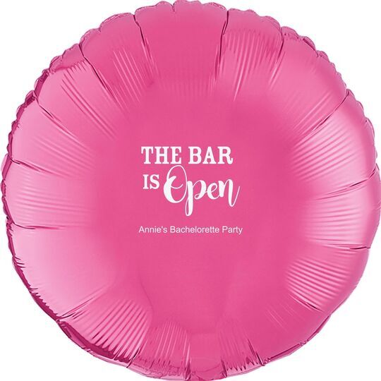 The Bar is Open Mylar Balloons