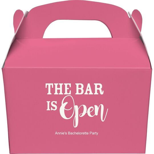 The Bar is Open Gable Favor Boxes