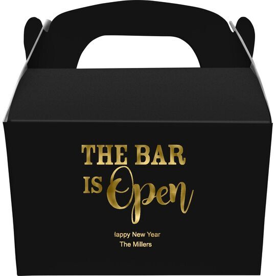 The Bar is Open Gable Favor Boxes