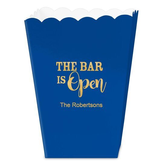 The Bar is Open Mini Popcorn Boxes