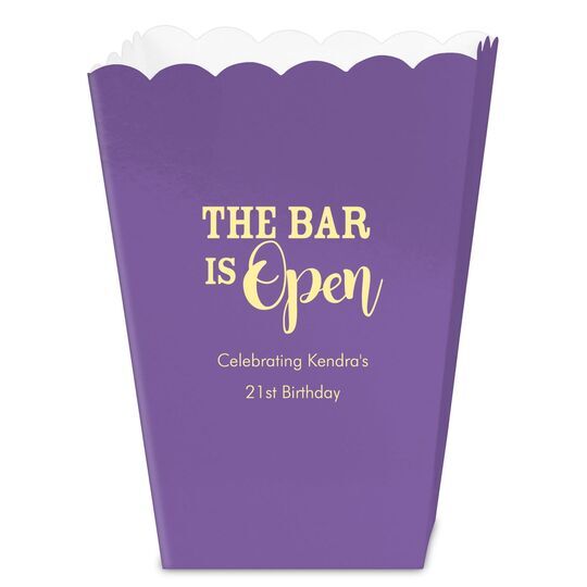 The Bar is Open Mini Popcorn Boxes