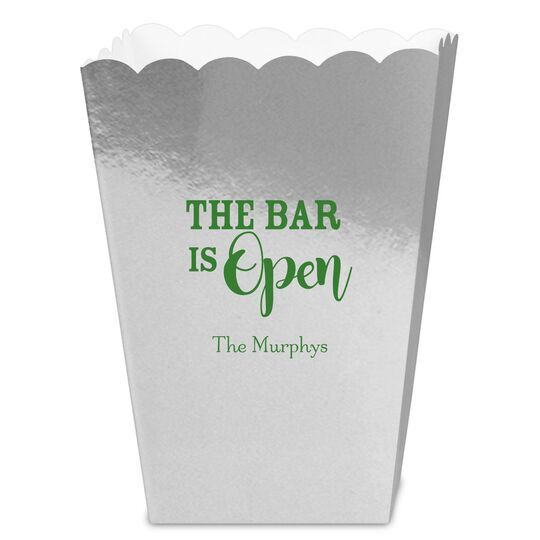 The Bar is Open Mini Popcorn Boxes