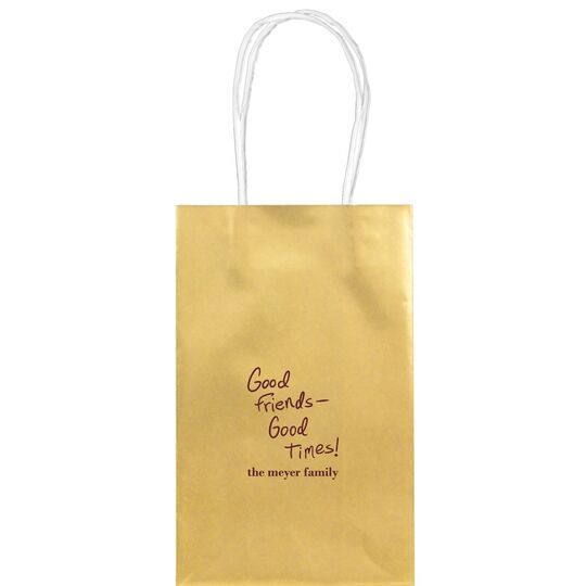 Fun Good Friends Good Times Medium Twisted Handled Bags