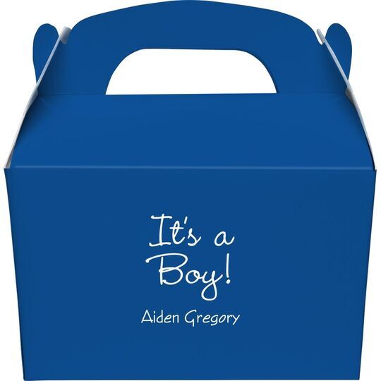Sweet Baby Boy Gable Favor Boxes