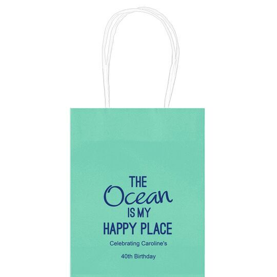 The Ocean is My Happy Place Mini Twisted Handled Bags