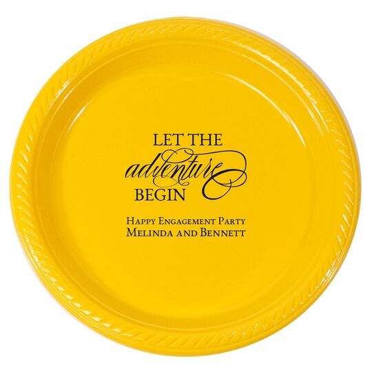 Let the Adventure Begin Plastic Plates