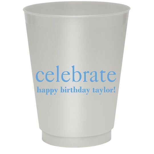 Big Word Celebrate Colored Shatterproof Cups