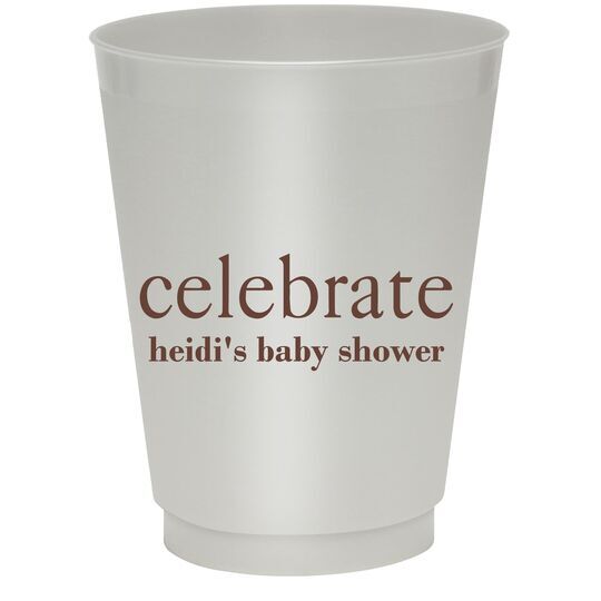 Big Word Celebrate Colored Shatterproof Cups