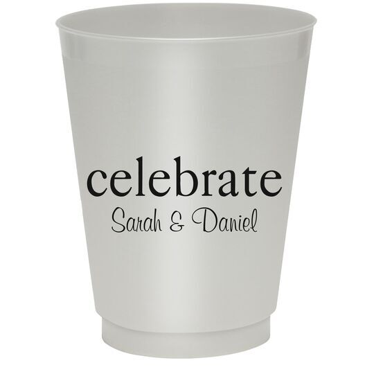 Big Word Celebrate Colored Shatterproof Cups