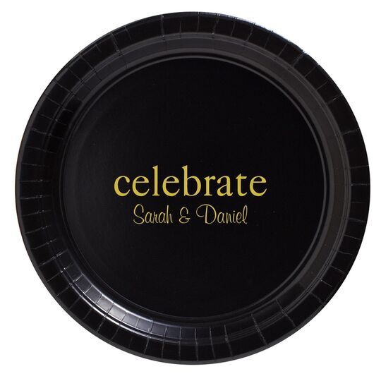 Big Word Celebrate Paper Plates