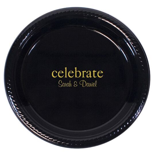 Big Word Celebrate Plastic Plates