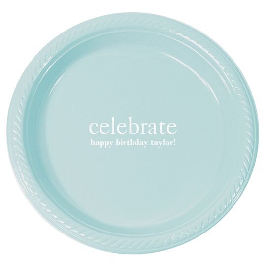 Big Word Celebrate Plastic Plates
