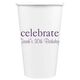 Big Word Celebrate Paper Coffee Cups Image 5 of 5