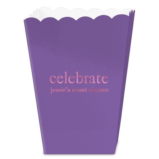 Big Word Celebrate Mini Popcorn Boxes