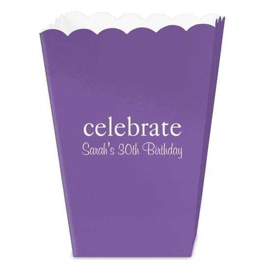 Big Word Celebrate Mini Popcorn Boxes
