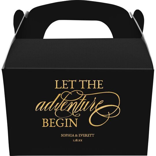 Let the Adventure Begin Gable Favor Boxes