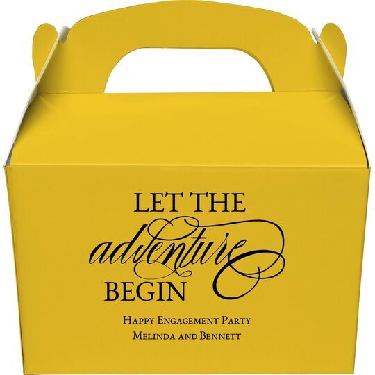 Let the Adventure Begin Gable Favor Boxes