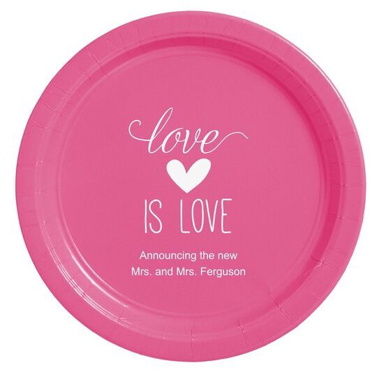 Love is Love Paper Plates