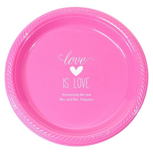 Love is Love Plastic Plates