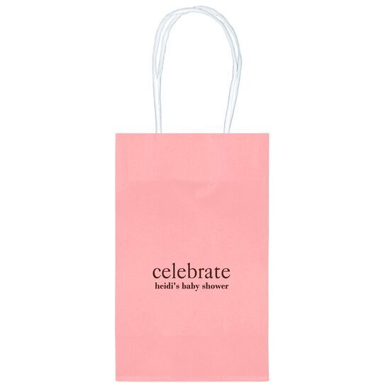 Big Word Celebrate Medium Twisted Handled Bags