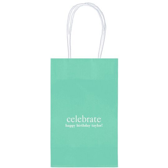 Big Word Celebrate Medium Twisted Handled Bags