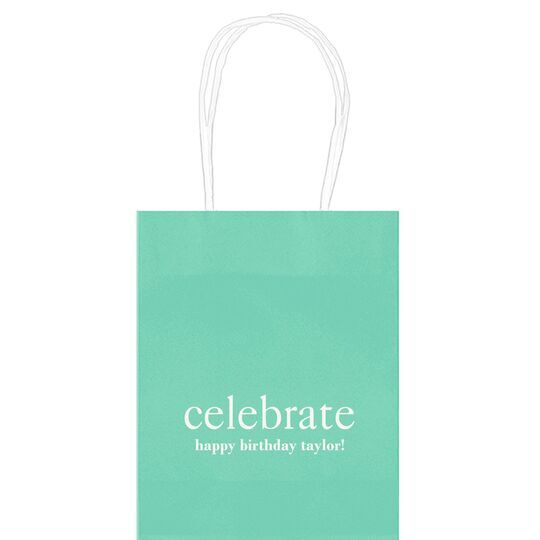 Big Word Celebrate Mini Twisted Handled Bags